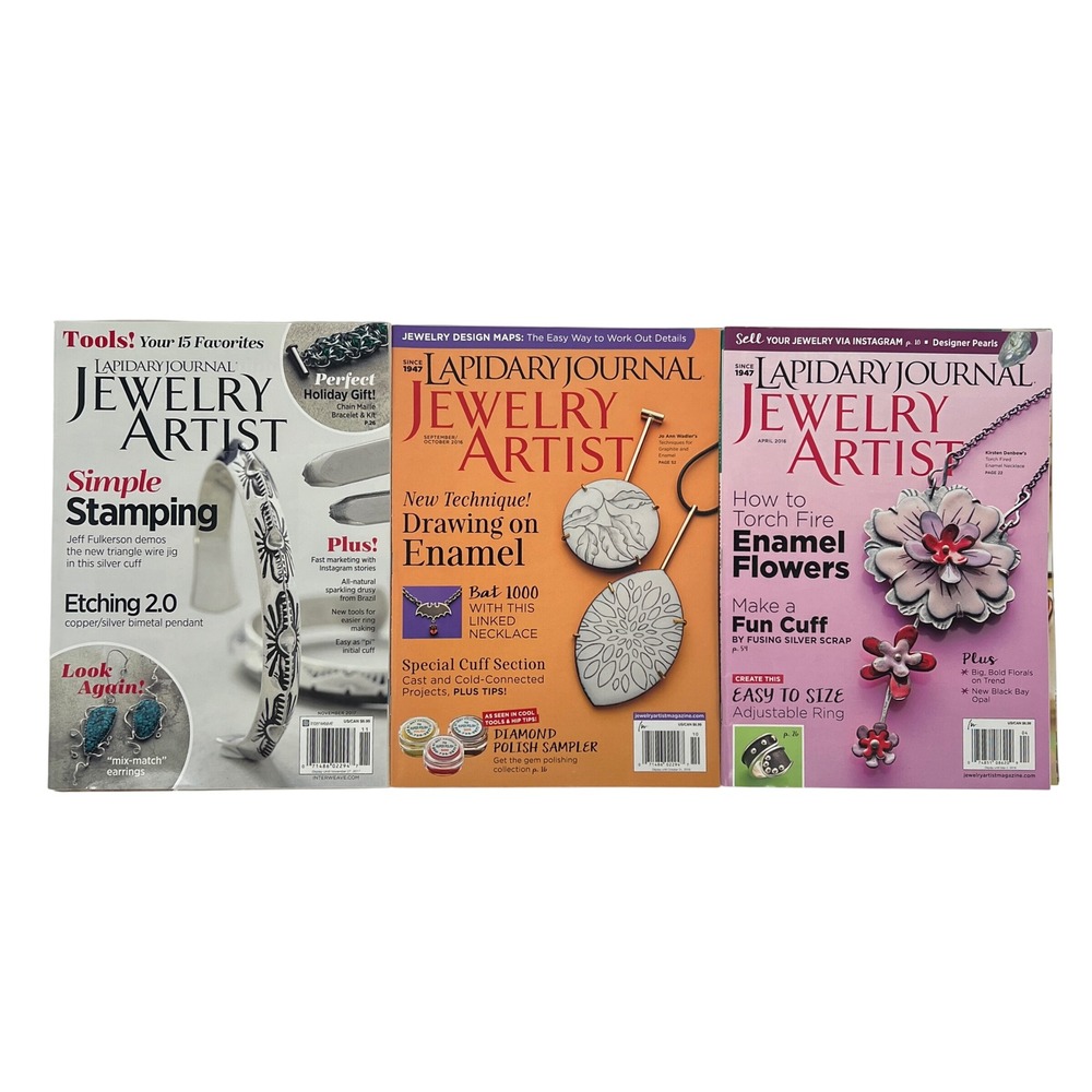 Lapidary Journal Jewelry Artist Magazine Lot 9 Issues 2010-2018 Jewelry Making - Picture 4 of 4